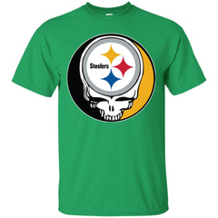 Pittsburgh Steelers Grateful Dead Steal Your Face Football Nfl Shirts Men Cotton T-Shirt Men Cotton T-Shirt - parenttees