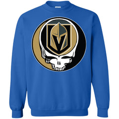 Vegas Golden Knights Grateful Dead Steal Your Face Hockey Nhl Shirts Crewneck Pullover Sweatshirt Crewneck Pullover Sweatshirt - parenttees