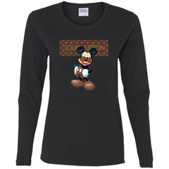 Best Louis Vuitton Mickey Mouse Shirt Women Long Sleeve Shirt Women Long Sleeve Shirt - parenttees