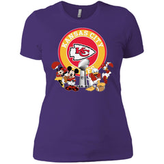 Nfl – Kansas City Chiefs Super Bowl 2019 Mickey Mouse Minnie Mouse Donald Duck Daisy Duck Football Women Cotton T-Shirt Women Cotton T-Shirt - parenttees