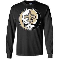 New Orleans Saints Grateful Dead Steal Your Face Football Nfl Shirts Men Long Sleeve Shirt Men Long Sleeve Shirt - parenttees