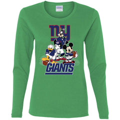 Mickey Mouse New York Giants American Football Nfl Sports Shirt Women Long Sleeve Shirt Women Long Sleeve Shirt - parenttees