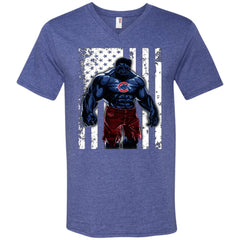 Giants Hulk Chicago Cubs T-shirt Flag Men V-Neck T-Shirt Men V-Neck T-Shirt - parenttees