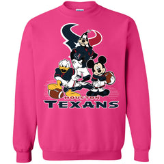 Mickey Mouse Houston Texans American Football Nfl Sports Shirt Crewneck Pullover Sweatshirt Crewneck Pullover Sweatshirt - parenttees