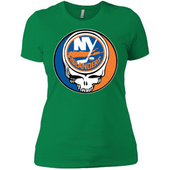 New York Islanders Grateful Dead Steal Your Face Hockey Nhl Shirts Women Cotton T-Shirt Women Cotton T-Shirt - parenttees