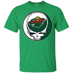 Minnesota Wild Grateful Dead Steal Your Face Hockey Nhl Shirts Men Cotton T-Shirt Men Cotton T-Shirt - parenttees