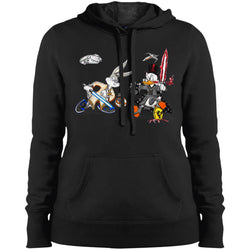 Star Wars T-shirts Rabbit Vs Duck Donald Funny Women Hooded Sweatshirt