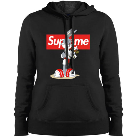 Supreme Rabbit Smoking T-shirt Women Hooded Sweatshirt Black / X-Small Women Hooded Sweatshirt - parenttees