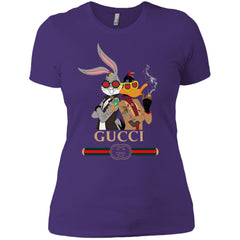 Gucci Trending T-shirt Rabbit And Donald T-shirt Women Cotton T-Shirt Women Cotton T-Shirt - parenttees