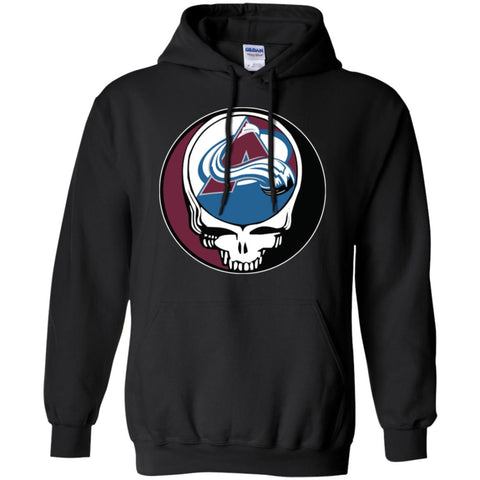 Colorado Avalanche Grateful Dead Steal Your Face Hockey Nhl Shirts Pullover Hoodie Sweatshirt Black / S Pullover Hoodie Sweatshirt - parenttees