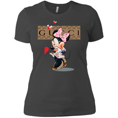 Minnie Mouse Love Couple T-shirt Valentine's Day T-shirt Women Cotton T-Shirt Women Cotton T-Shirt - parenttees