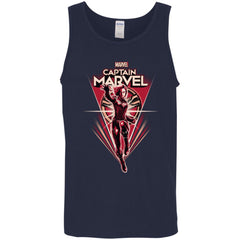 Marvel Captain Marvel Retro Style Flight Men Cotton Tank Men Cotton Tank - parenttees