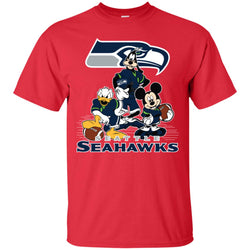 Mickey Mouse Seattle Seahawks American Football Nfl Sports Shirt Men Cotton T-Shirt