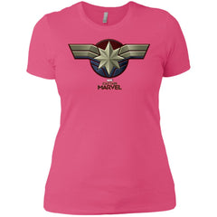 Marvel Captain Marvel Movie Chest Symbol Women Cotton T-Shirt Women Cotton T-Shirt - parenttees