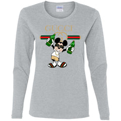 Gucci Mickey Mouse Top Trending T-shirt Women Long Sleeve Shirt Women Long Sleeve Shirt - parenttees