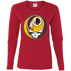 Washington Redskins Grateful Dead Steal Your Face Football Nfl Shirts Women Long Sleeve Shirt Women Long Sleeve Shirt - parenttees