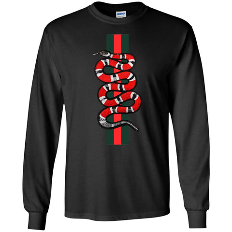 Gucci Snake Hot T-shirt Men Long Sleeve Shirt Black / S Men Long Sleeve Shirt - parenttees