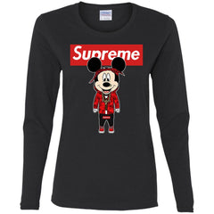 Supreme Mickey Style Fashion T-shirt Women Long Sleeve Shirt Women Long Sleeve Shirt - parenttees