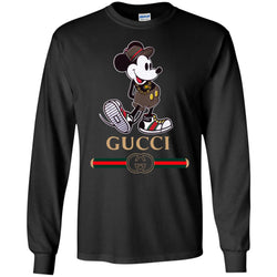 Gucci Mickey Kitty beauty T-shirt Men Long Sleeve Shirt