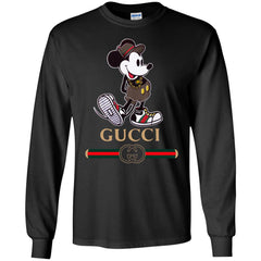 Gucci Mickey Kitty beauty T-shirt Men Long Sleeve Shirt T-Shirts - parenttees