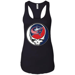 Columbus Blue Grateful Dead Steal Your Face Hockey Nhl Shirts Women Tank Top