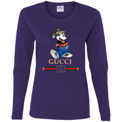 Gucci T-shirt Mouse Mickey Cartoon T-shirt Women Long Sleeve Shirt Women Long Sleeve Shirt - parenttees