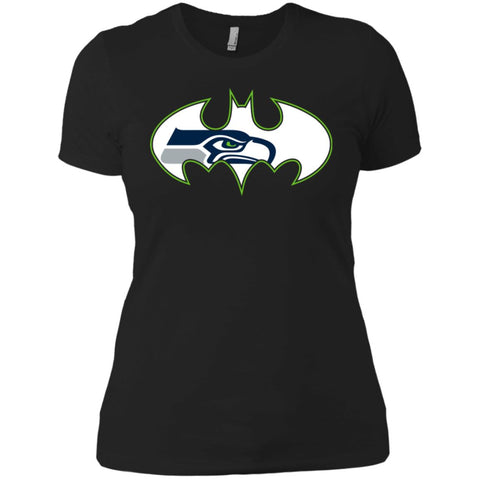 We Are The Seattle Seahawks Batman Nfl Mashup Women Cotton T-Shirt Black / X-Small Women Cotton T-Shirt - parenttees