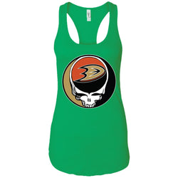 Anaheim Ducks Grateful Dead Steal Your Face Hockey Nhl Shirts Women Tank Top