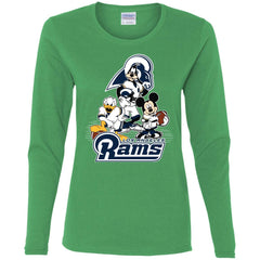 Mickey Mouse Los Angeles Rams American Football Nfl Sports Shirt Women Long Sleeve Shirt Women Long Sleeve Shirt - parenttees