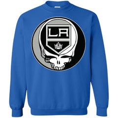 Los Angeles Kings Grateful Dead Steal Your Face Hockey Nhl Shirts Crewneck Pullover Sweatshirt Crewneck Pullover Sweatshirt - parenttees