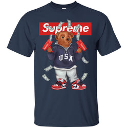 Supreme Bear Hot Trending T-shirt Men Cotton T-Shirt