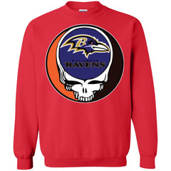 Baltimore Ravens Grateful Dead Steal Your Face Football Nfl Shirts Crewneck Pullover Sweatshirt Crewneck Pullover Sweatshirt - parenttees