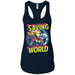 Captain Marvel Saving The World Portrait Women Tank Top Women Tank Top - parenttees