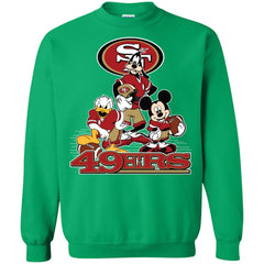 Mickey Mouse San Francisco 49ers American Football Nfl Sports Shirt Crewneck Pullover Sweatshirt Crewneck Pullover Sweatshirt - parenttees