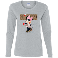 Minnie Mouse Love Couple T-shirt Valentine's Day T-shirt Women Long Sleeve Shirt Women Long Sleeve Shirt - parenttees