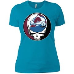 Colorado Avalanche Grateful Dead Steal Your Face Hockey Nhl Shirts Women Cotton T-Shirt Women Cotton T-Shirt - parenttees