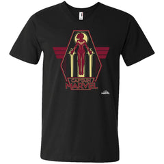 Captain Marvel Red Yellow Flight Powers Men V-Neck T-Shirt Men V-Neck T-Shirt - parenttees