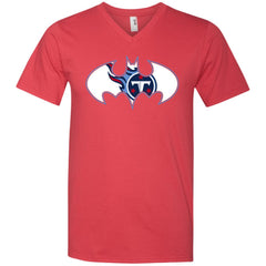 We Are The Tennessee Titans Batman Nfl Mashup Men V-Neck T-Shirt Men V-Neck T-Shirt - parenttees