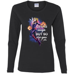 Captain Marvel Inspirational Quote Flight Women Long Sleeve Shirt