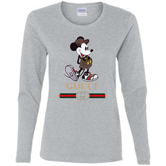 Gucci Mickey Kitty beauty T-shirt Women Long Sleeve Shirt T-Shirts - parenttees