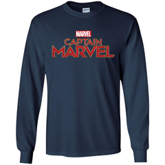 Marvel Captain Marvel Movie Logo Red Men Long Sleeve Shirt Men Long Sleeve Shirt - parenttees