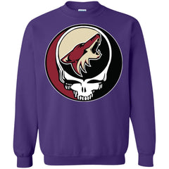 Arizona Coyotes Grateful Dead Steal Your Face Hockey Nhl Shirts Crewneck Pullover Sweatshirt Crewneck Pullover Sweatshirt - parenttees