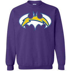 We Are The Los Angeles Chargers Batman Nfl Mashup Crewneck Pullover Sweatshirt Crewneck Pullover Sweatshirt - parenttees