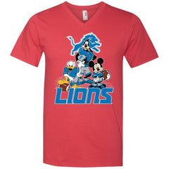 Mickey Mouse Detroit Lions American Football Nfl Sports Shirt Men V-Neck T-Shirt Men V-Neck T-Shirt - parenttees