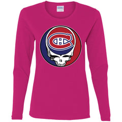 Montreal Canadiens Grateful Dead Steal Your Face Hockey Nhl Shirts Women Long Sleeve Shirt Women Long Sleeve Shirt - parenttees