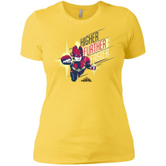 Captain Marvel Higher Further Faster Drawn Women Cotton T-Shirt Women Cotton T-Shirt - parenttees