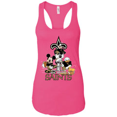 Nfl – New Orleans Saints Donald Duck Goofy Mickey Mouse Super Bowl 2019 Football Women Tank Top Women Tank Top - parenttees