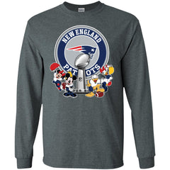 New England Patriots Super Bowl 2019 Mickey Minnie Mouse Donald Daisy Duck Football Nfl Men Long Sleeve Shirt Men Long Sleeve Shirt - parenttees