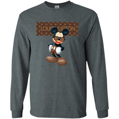 Best Louis Vuitton Mickey Mouse Shirt Men Long Sleeve Shirt Men Long Sleeve Shirt - parenttees