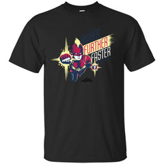 Captain Marvel Higher Further Faster Drawn Men Cotton T-Shirt Men Cotton T-Shirt - parenttees